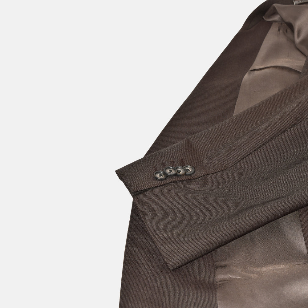 Brown Striped Suit made of Virgin Wool (EU 50)