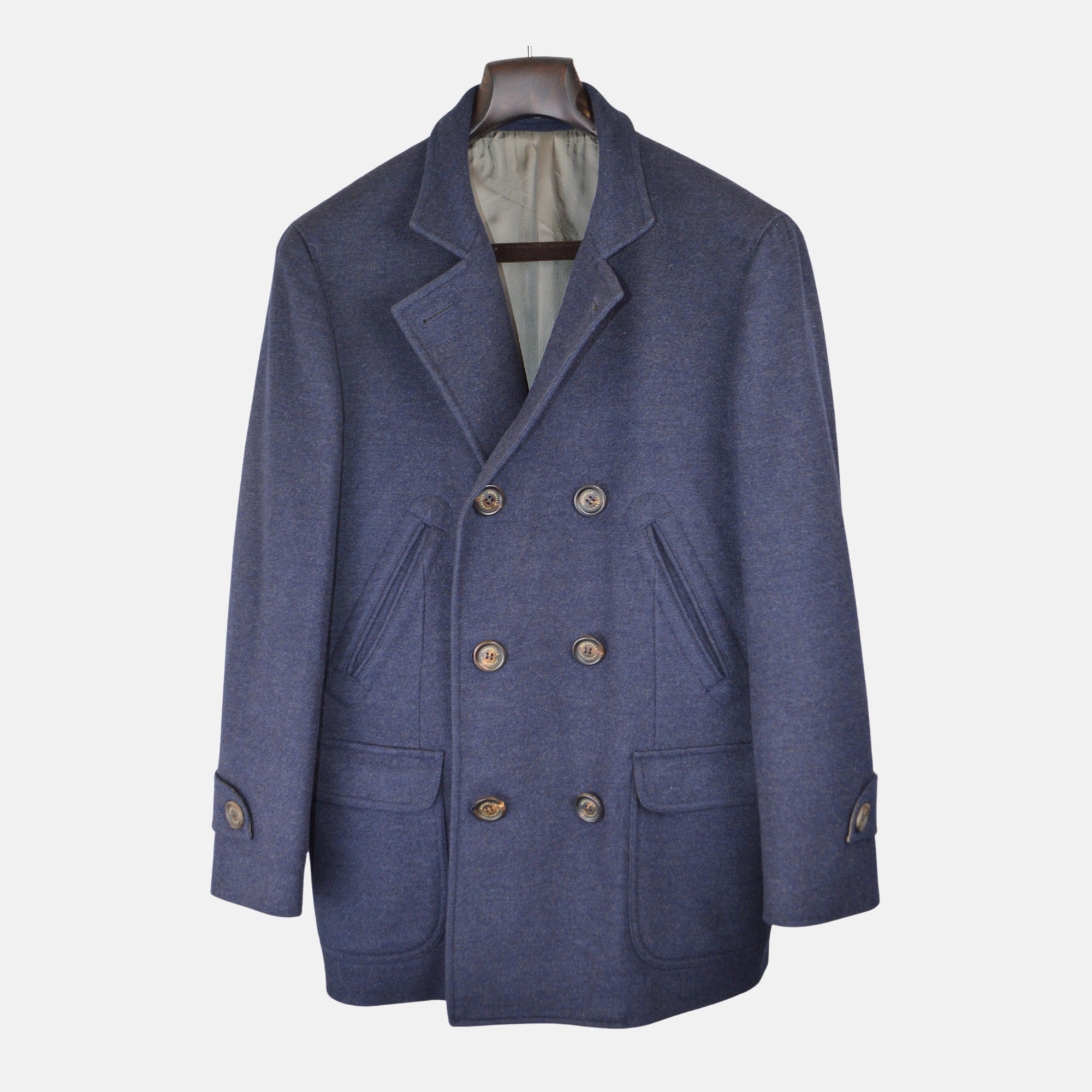Blue Pea Coat made of Wool/Cashmere (EU 48)