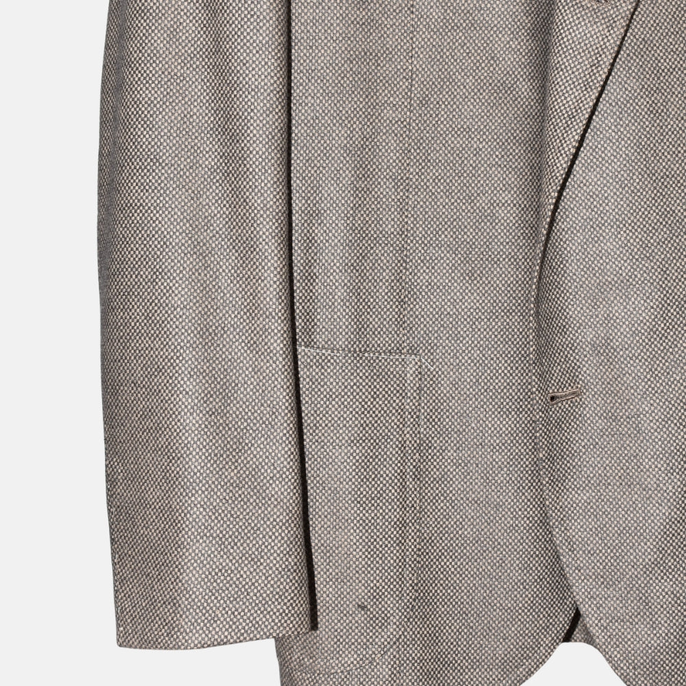 Beige Patterned Cashmere/Silk Blazer (EU 46)