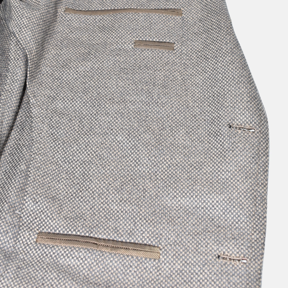 Beige Patterned Cashmere/Silk Blazer (EU 46)