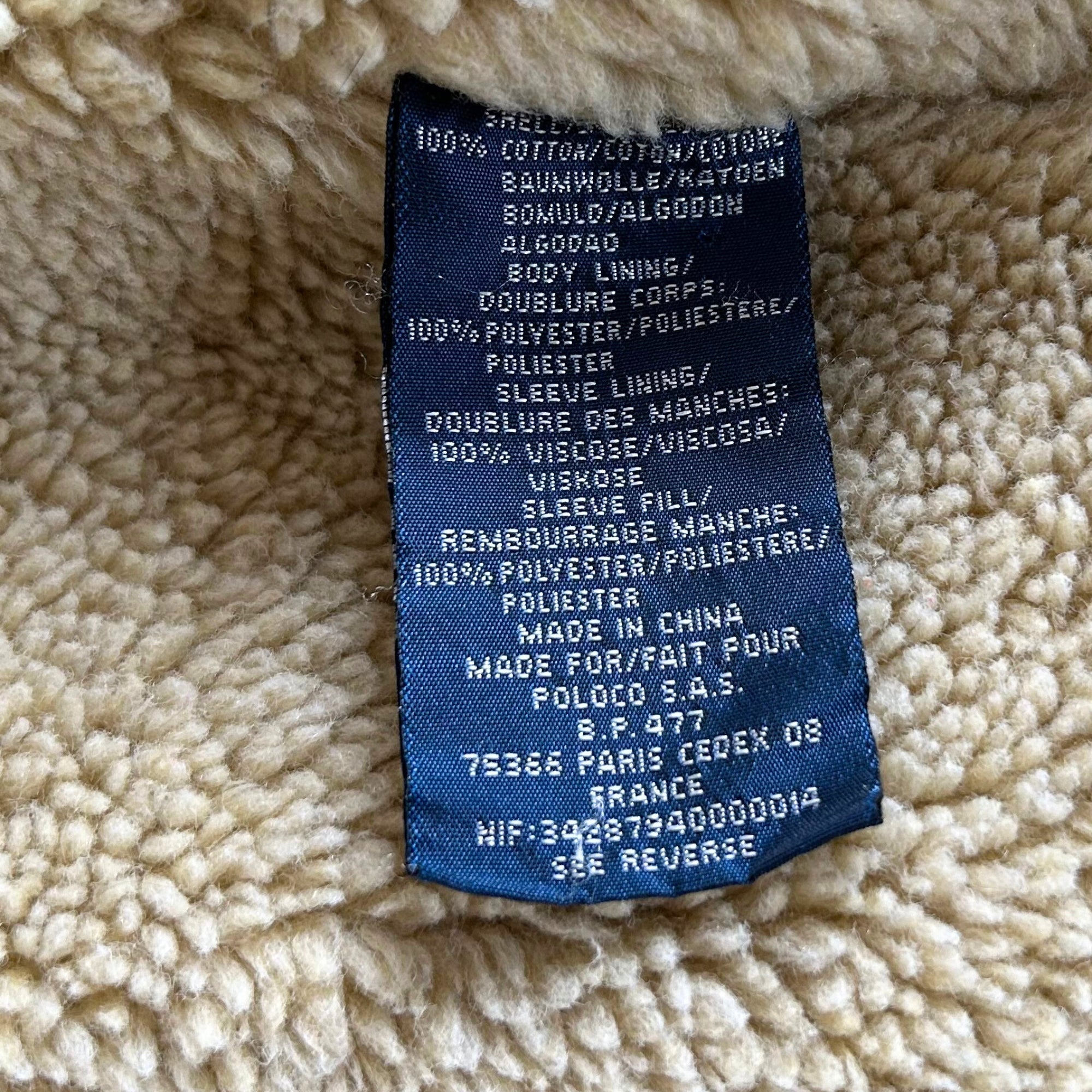 Beige Corduroy Trucker Jacket made of Cotton (M)