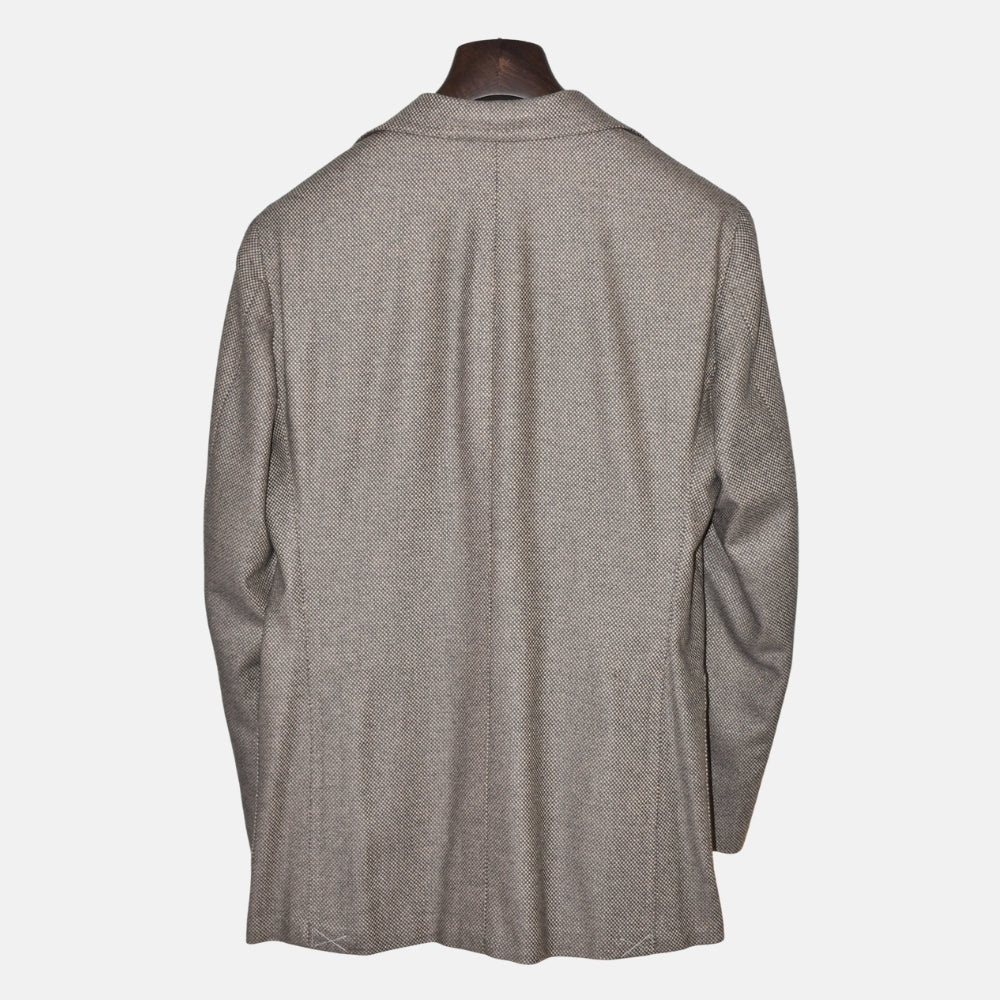 Beige Patterned Cashmere/Silk Blazer (EU 46)