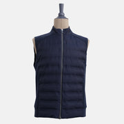 Navy Blue Vest made of Virgin Wool (M)