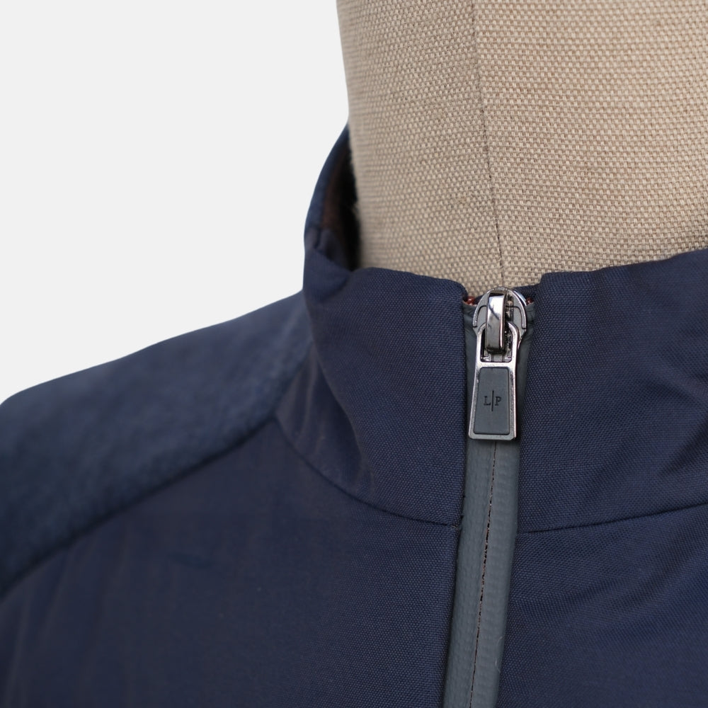 Navy Blue Vest made of Virgin Wool (M)