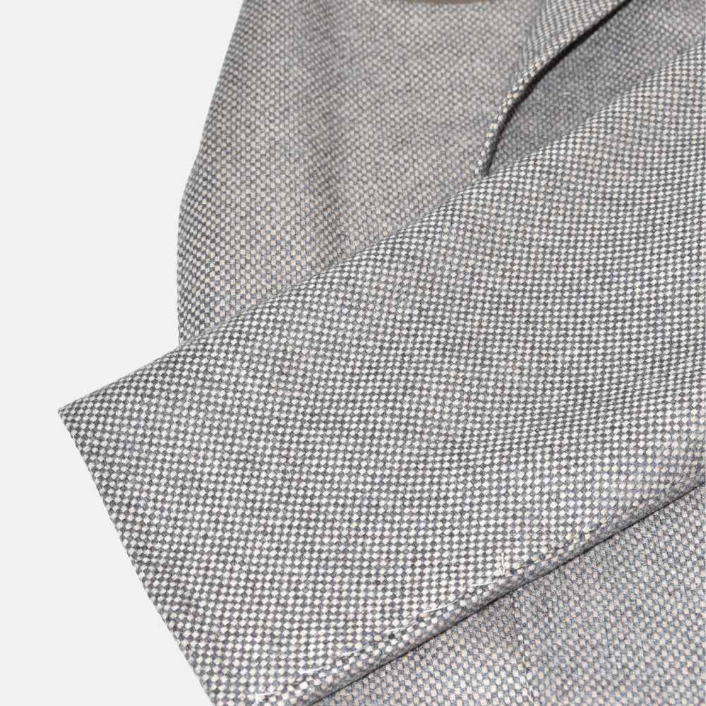 Beige Patterned Cashmere/Silk Blazer (EU 46)