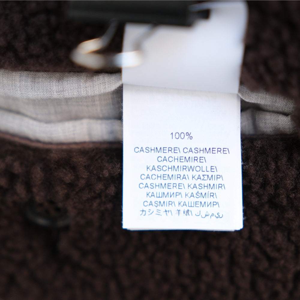 Charcoal Shearling Lined Cashmere Coat (S)