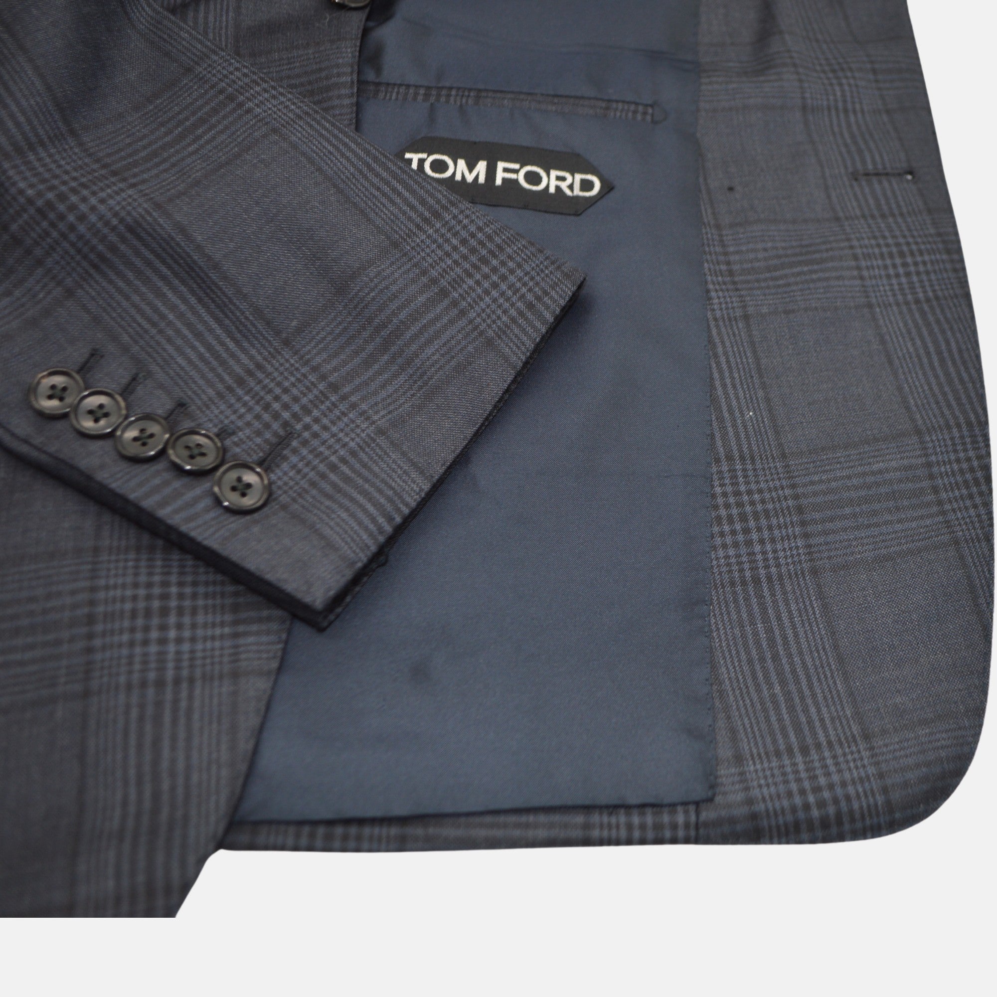 Grey/Black Checked Suit made of Wool (EU 52)
