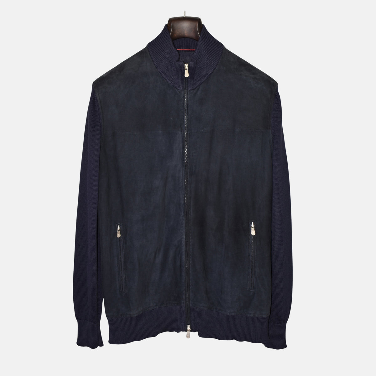 Blue Suede Cardigan (M)