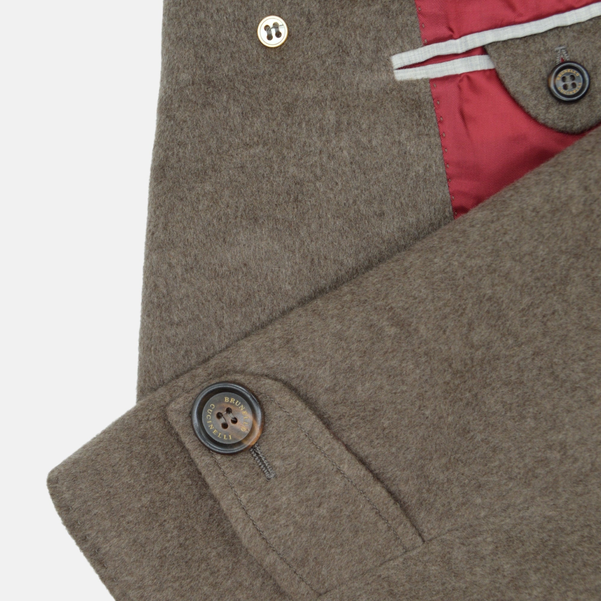Brown Pea Coat made of Cashmere (EU 50)