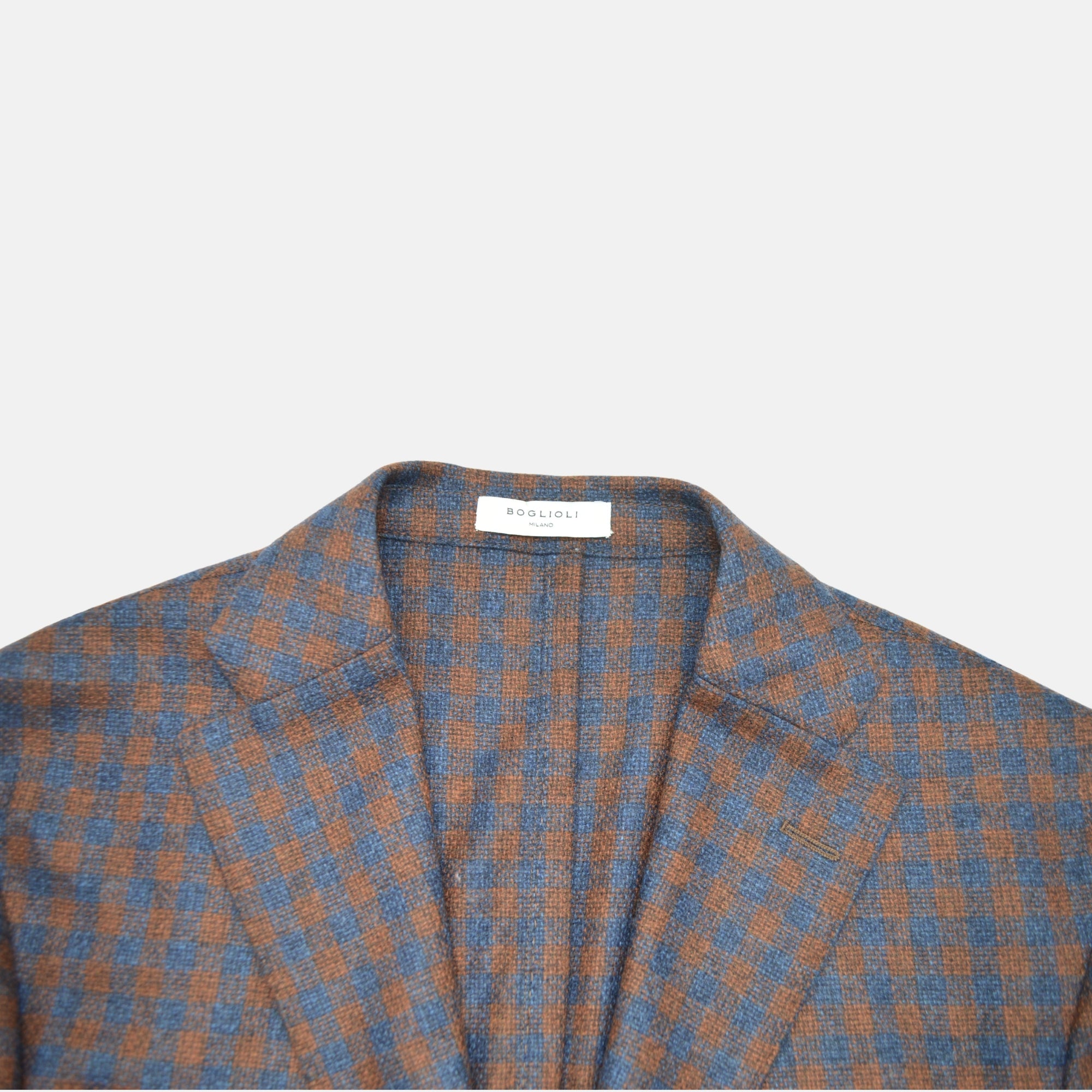 Rust/Blue Checked Blazer made of Wool/Cashmere (EU 48)