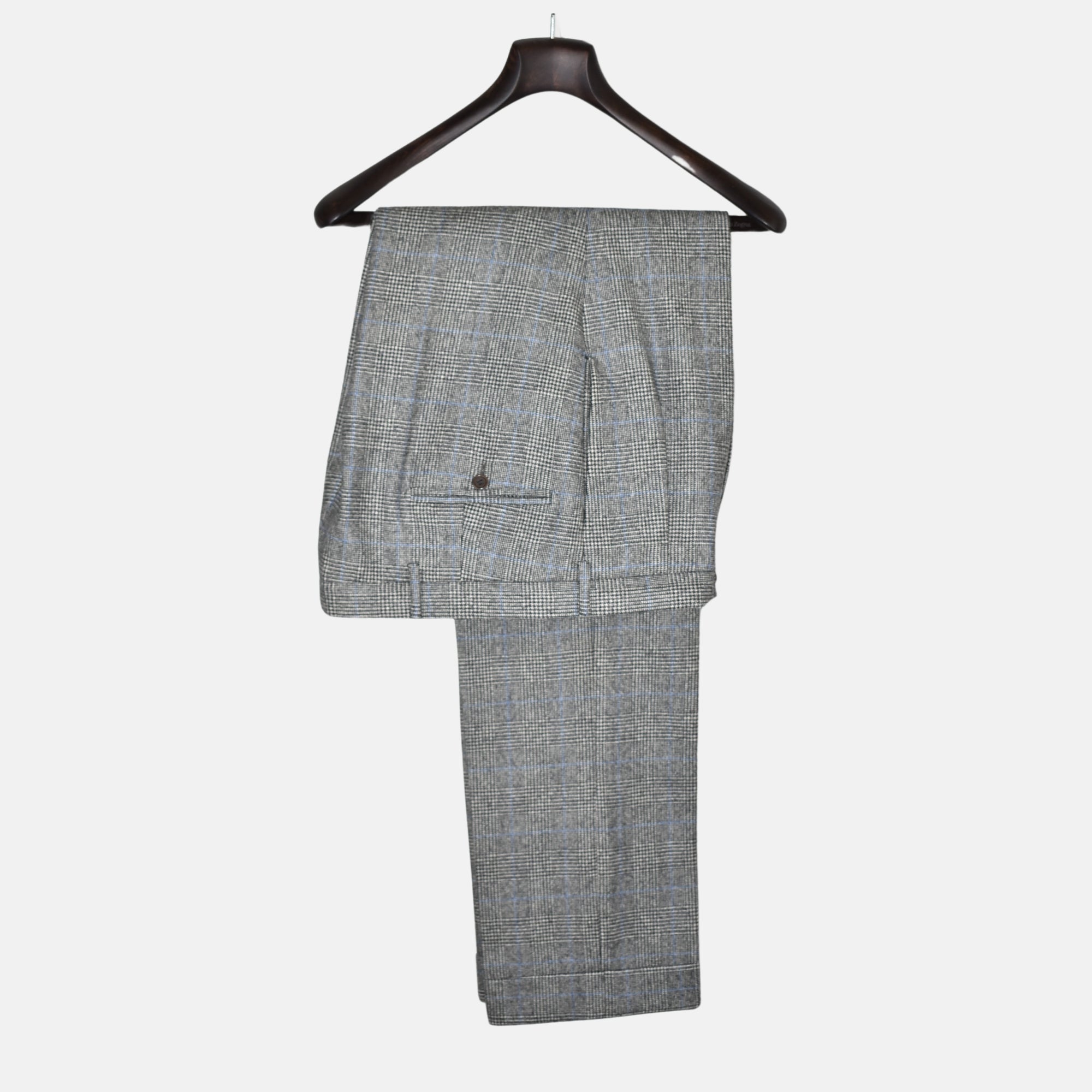 Multicoloured Checkered 3 Pcs. Suit made of Wool (EU 52L)