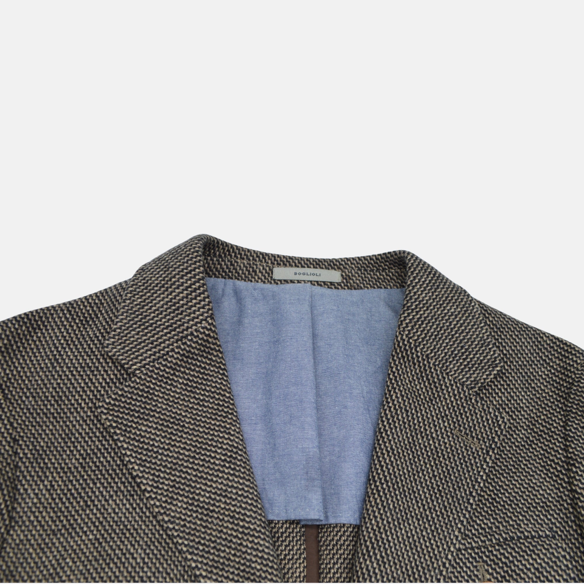 Beige/Black Geometric Blazer made of Cotton/Wool (EU 48)