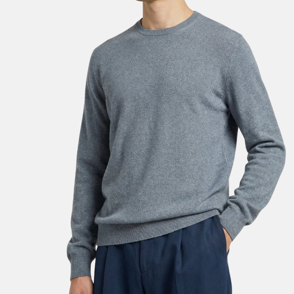 Blue Melange Baby Cashmere Sweater (EU 50)