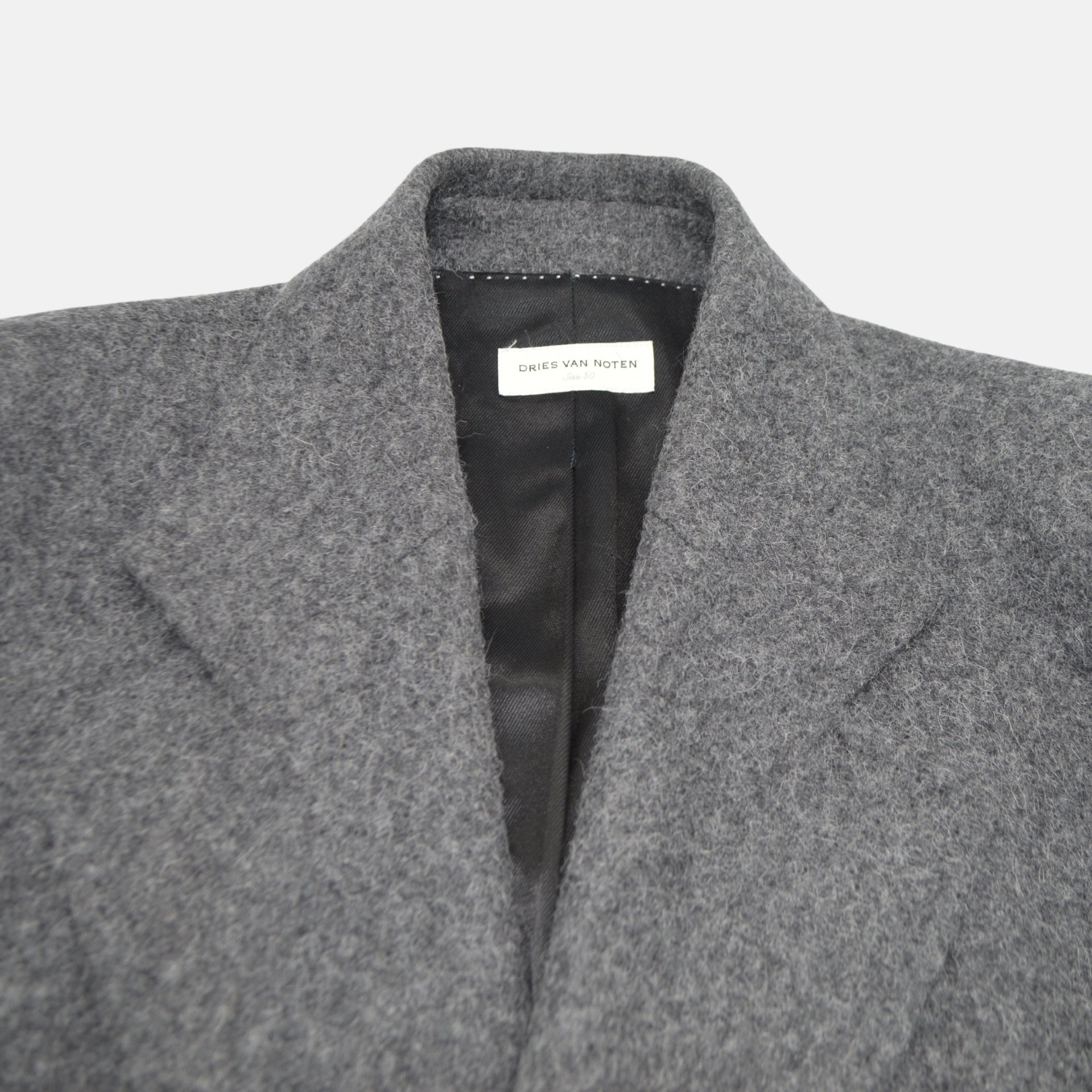 Grey Coat made of Alpaca / Merino Wool (EU 50)