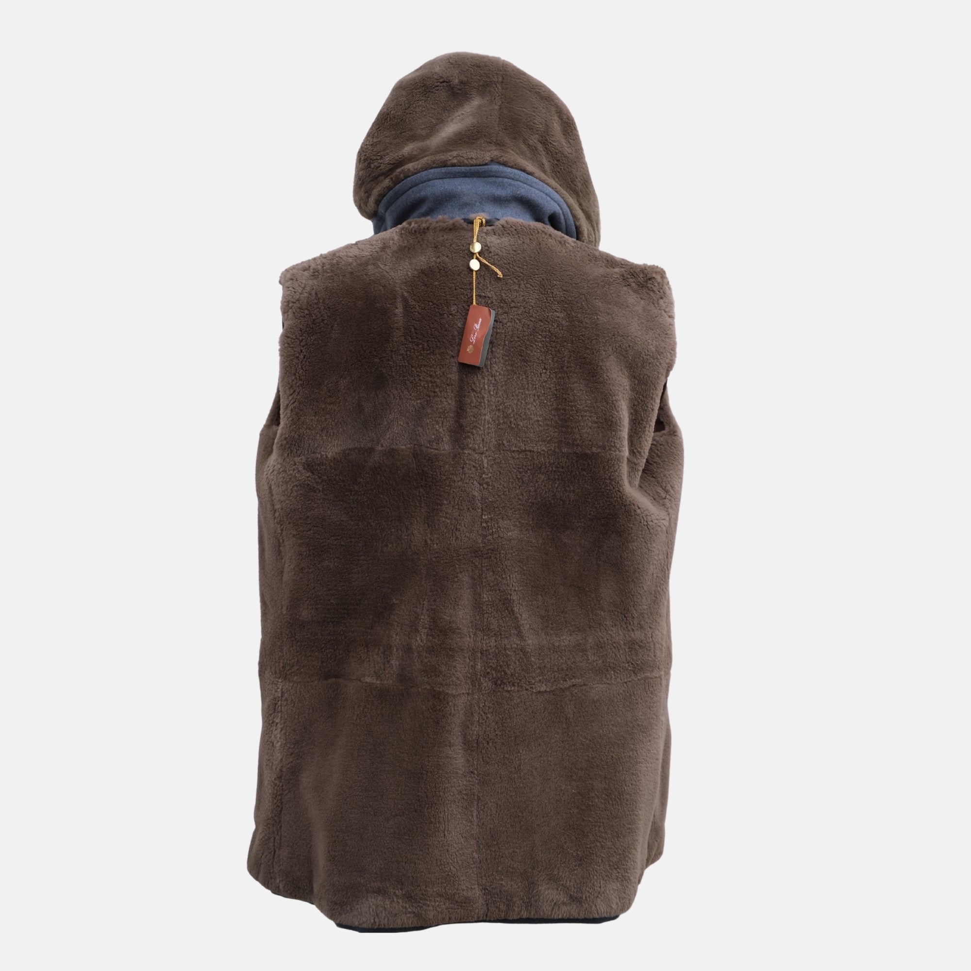 Blue Beaver Lined Coat made of Vicuna/Cashmere (M)