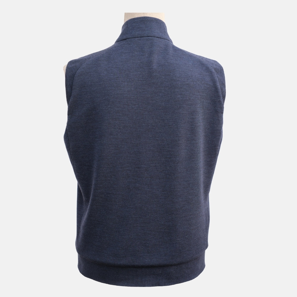 Navy Blue Vest made of Virgin Wool (M)