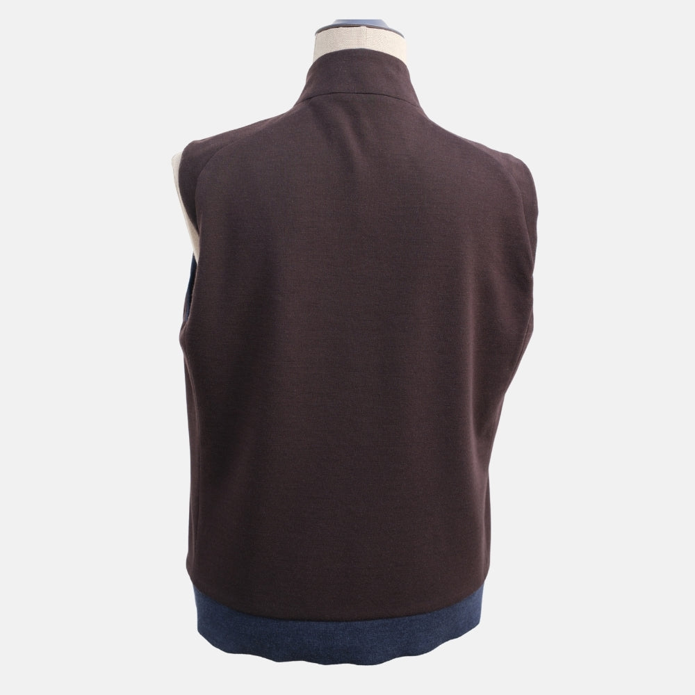 Navy Blue Vest made of Virgin Wool (M)