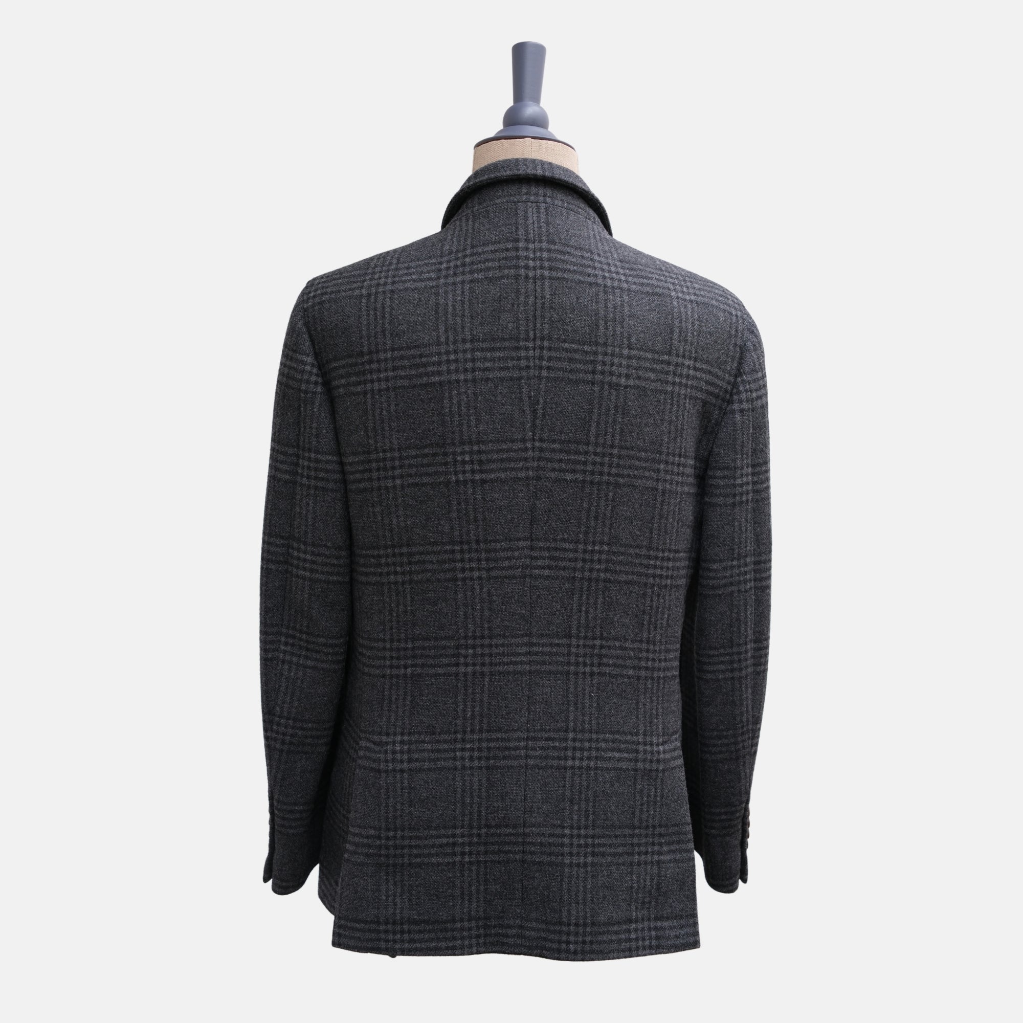 Grey Patterned Wool Coat (EU 50)