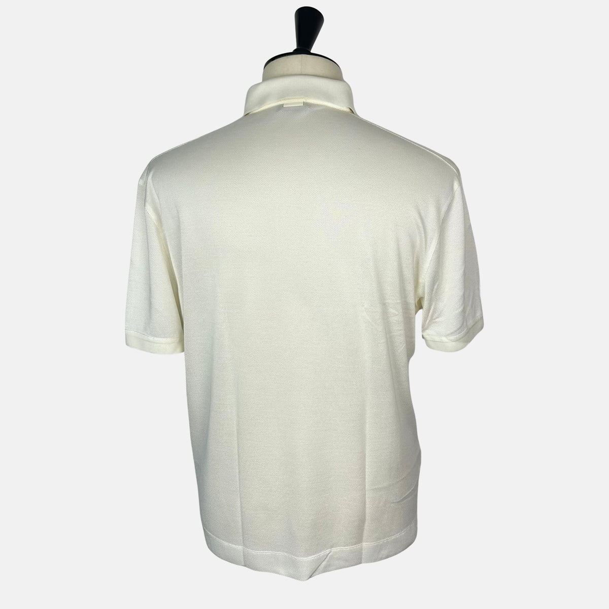 White Silk Polo Shirt