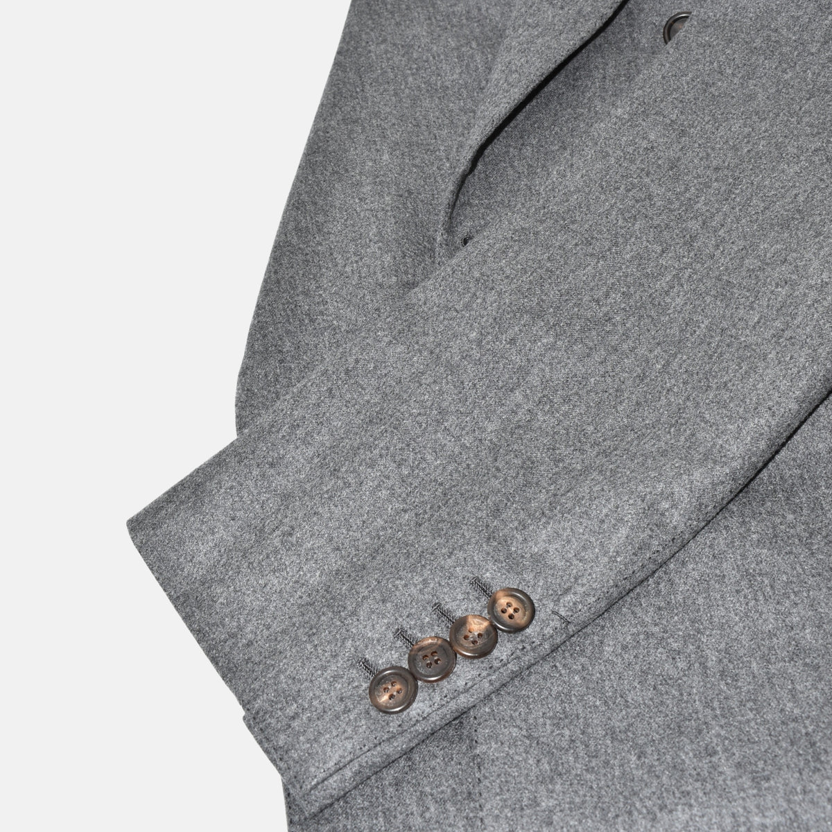 Gray Double-Breasted Blazer Wool/Cashmere/Silk (EU 50)