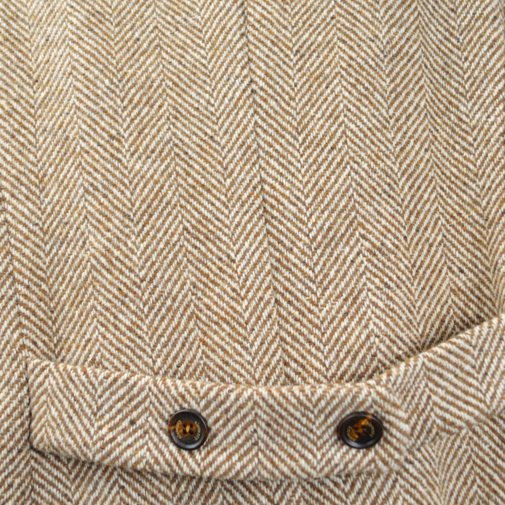 Beige Patterned Coat made of Wool (EU 50)