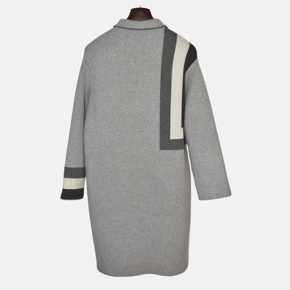 Gray Reversible Coat made of Baby Cahmere (M)