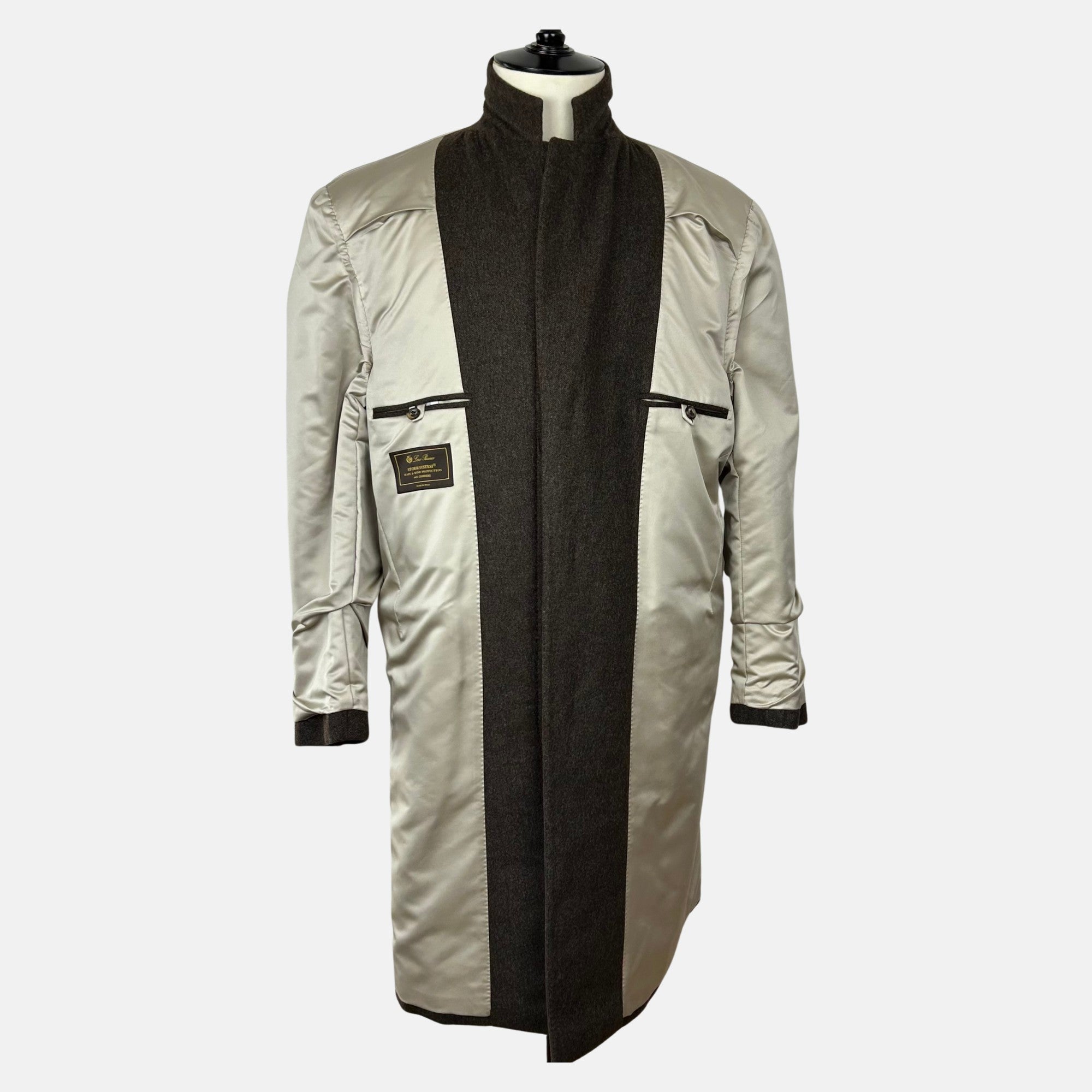 Brown Melange Coat made of Cashmere/Silk (EU 56)