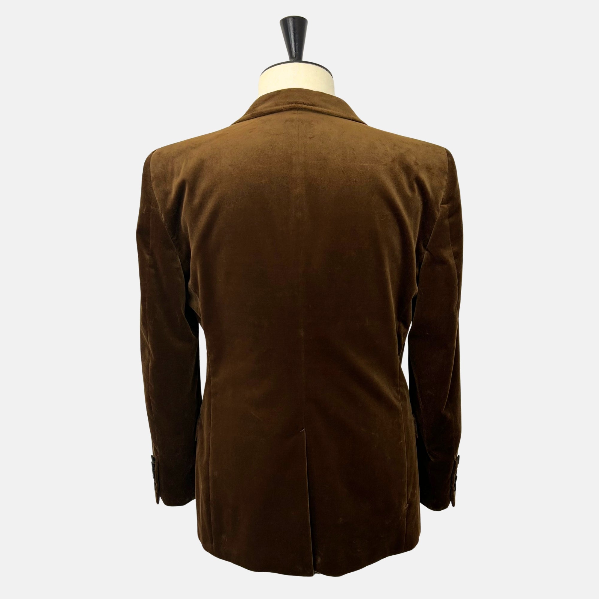 Mocha Velvet Blazer made of Cotton (EU 48)