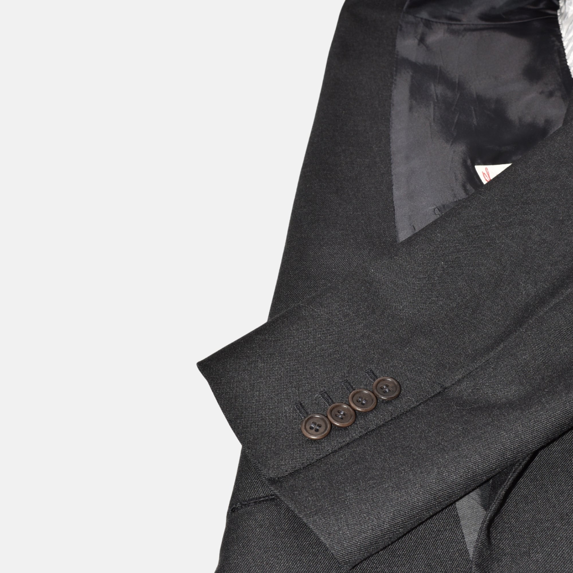 Charcoal Double Breasted Suit made of Wool (EU 52L)