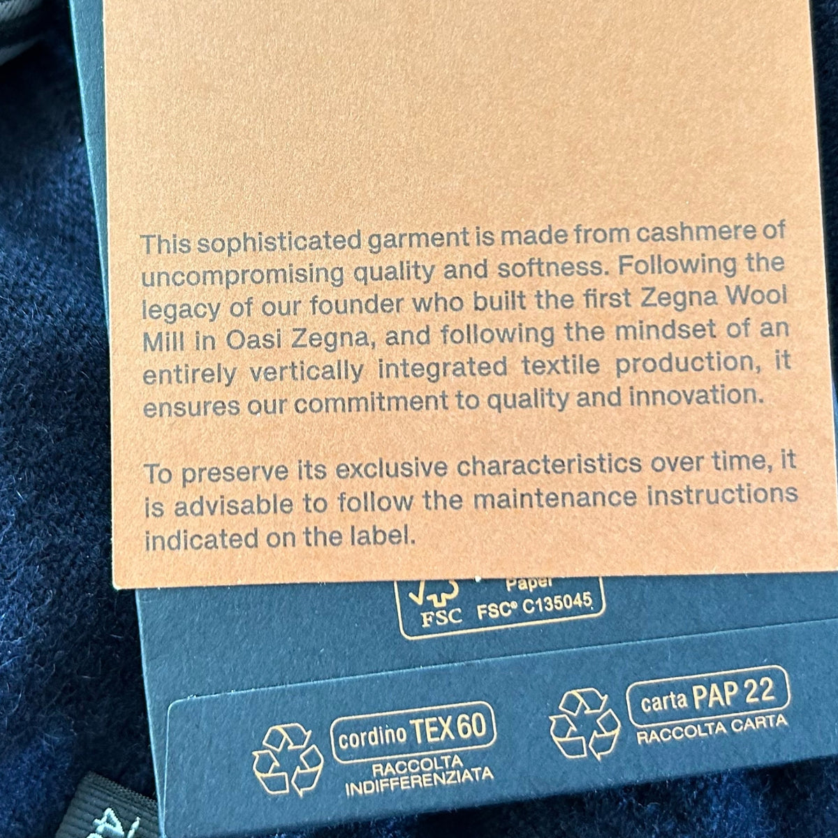 Navy Hoodie made of Cashmere (EU 48)