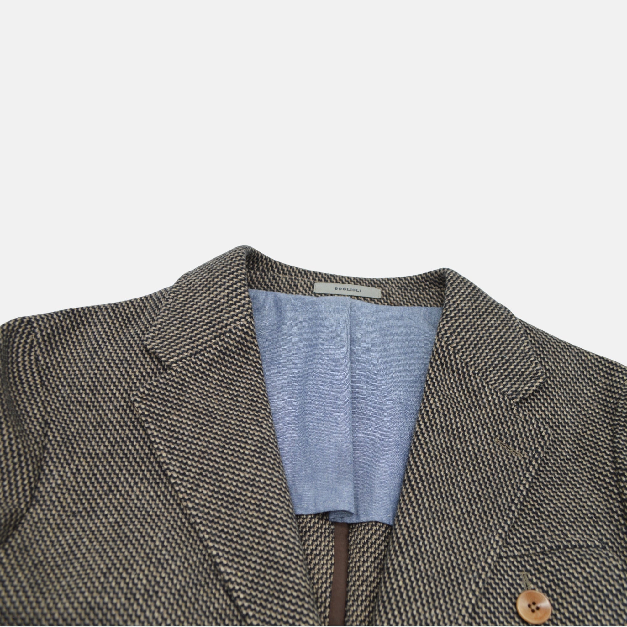 Beige/Black Geometric Blazer made of Cotton/Wool (EU 48)