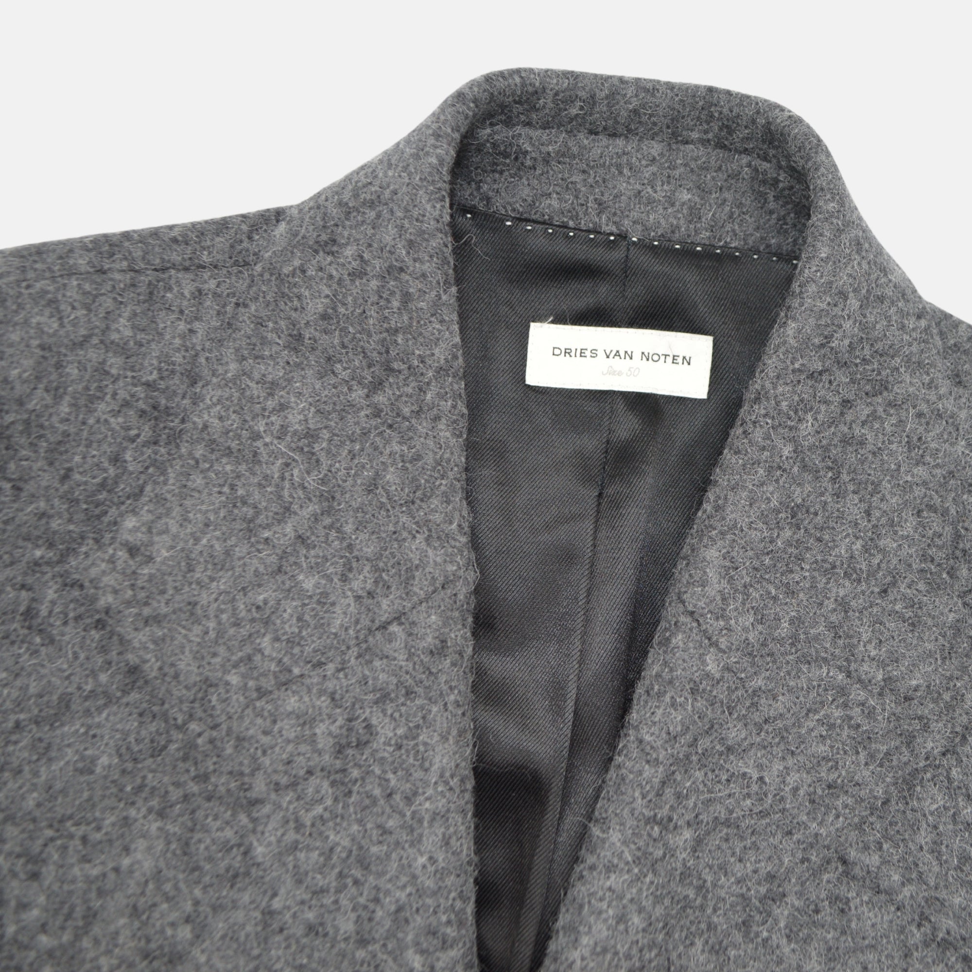 Grey Coat made of Alpaca / Merino Wool (EU 50)