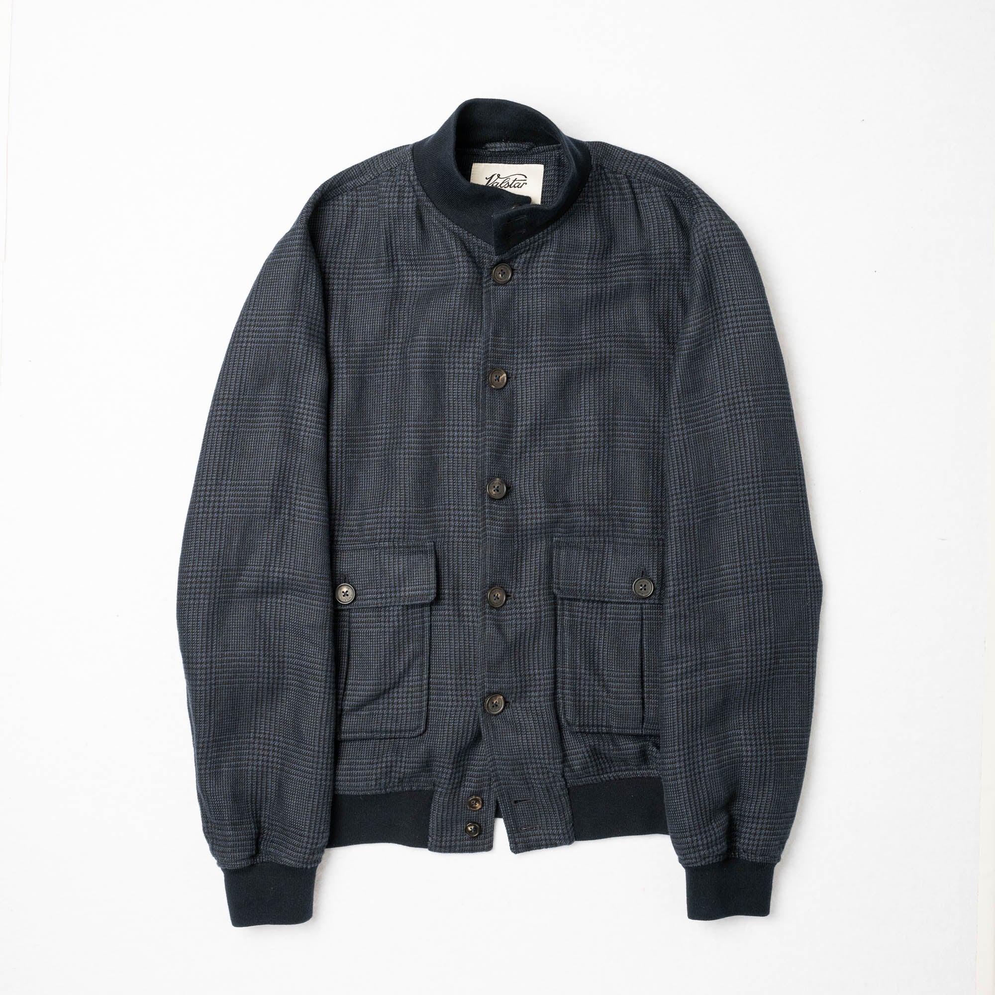 Navy Patterned Linen Blouson (EU 48)