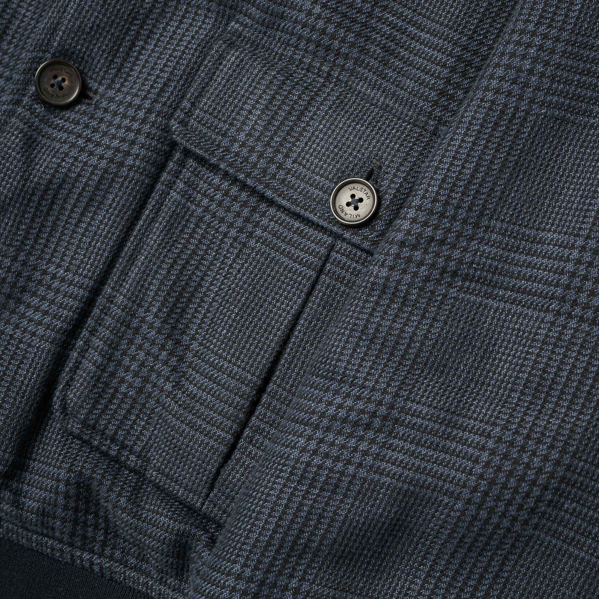 Navy Patterned Linen Blouson (EU 48)