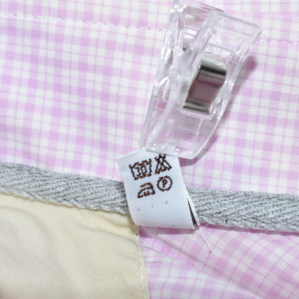 White-Pink Cotton Checked Shirt