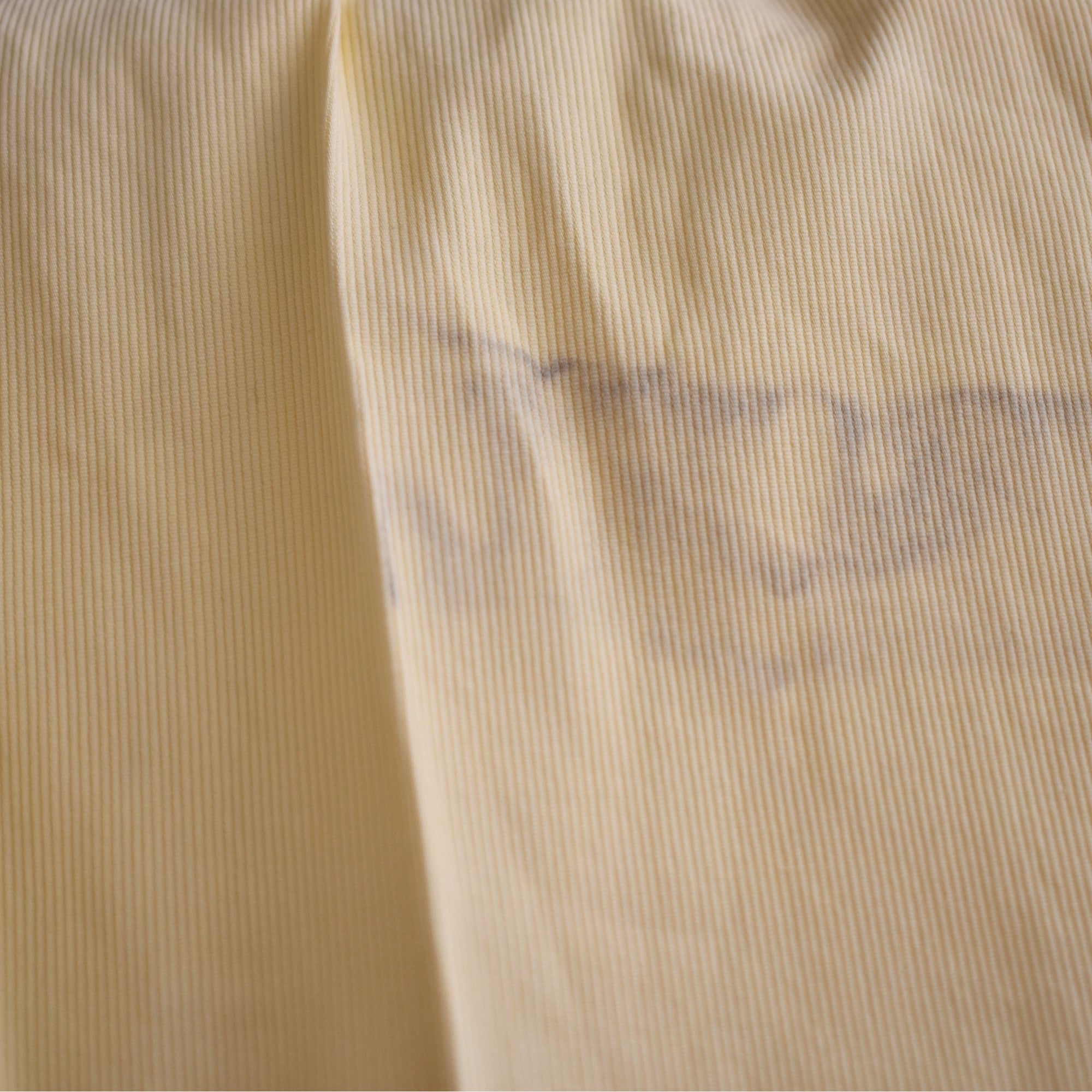 Light Yellow Summer Corduroy Trousers made of Cotton (EU 50)