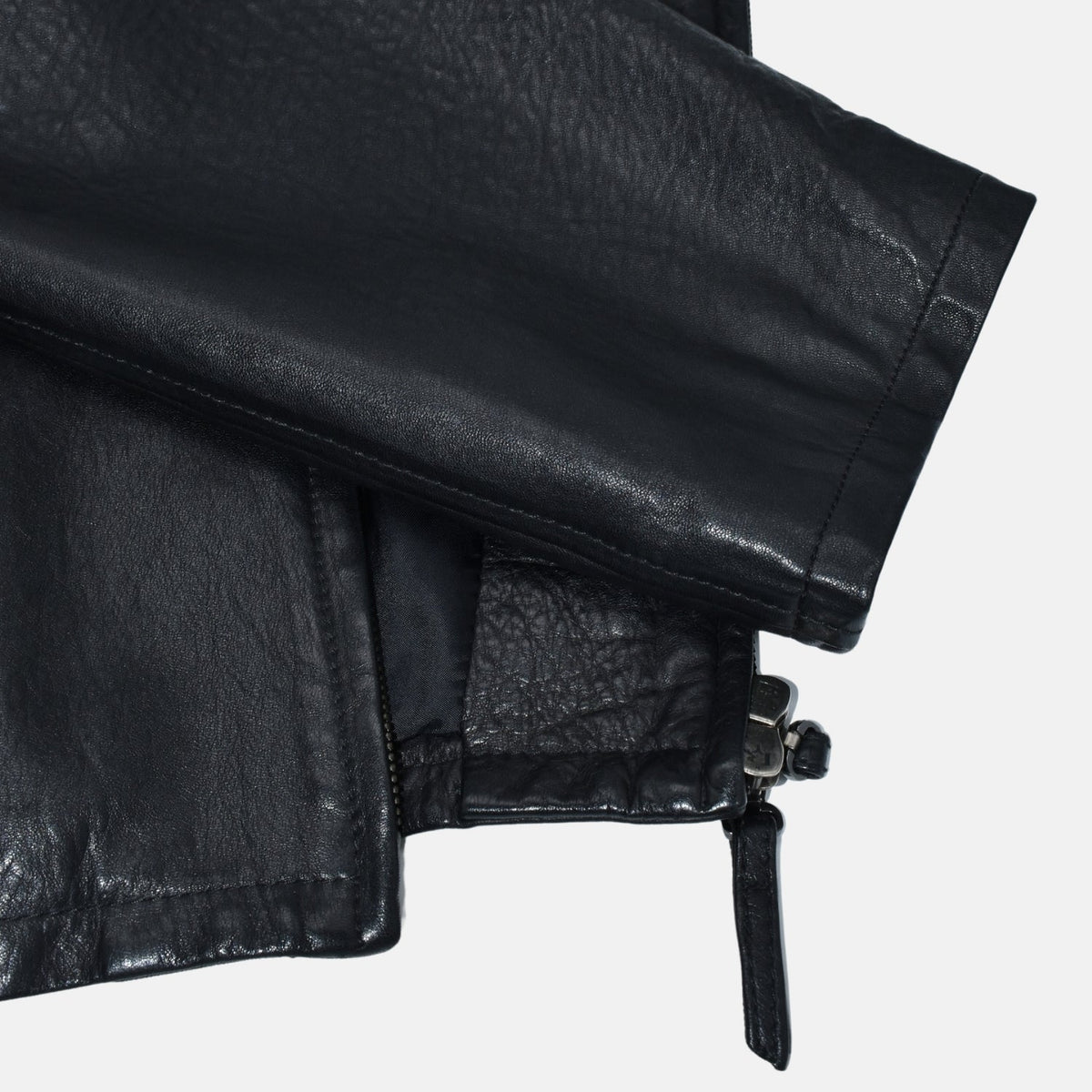 Black Leather Zip Jacket
