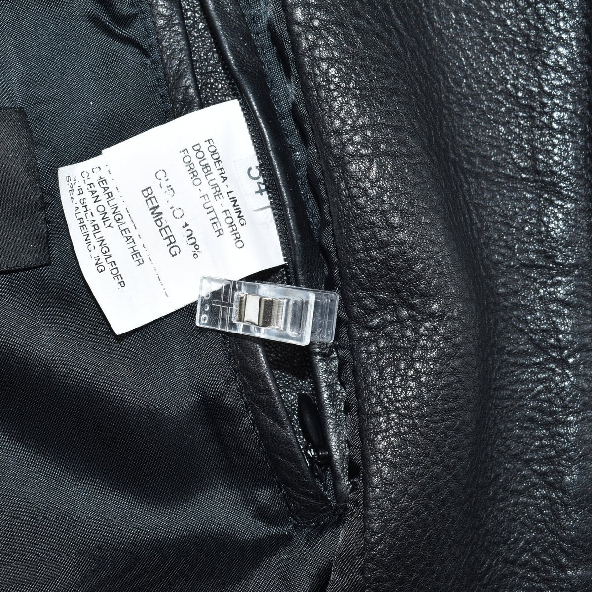Black Leather Zip Jacket