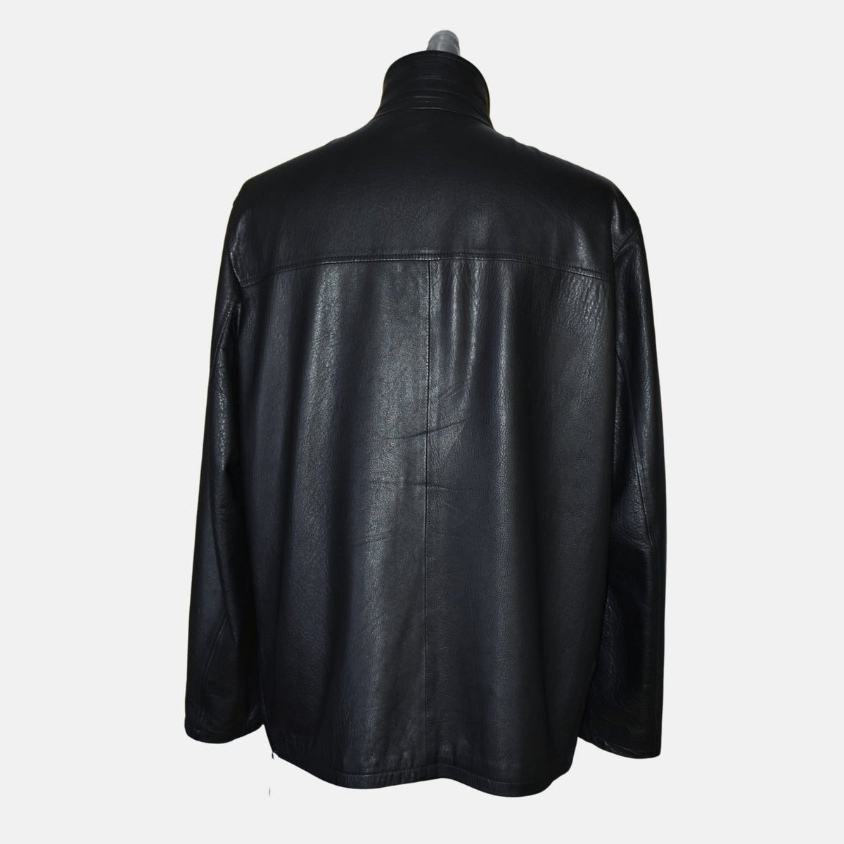 Black Leather Zip Jacket