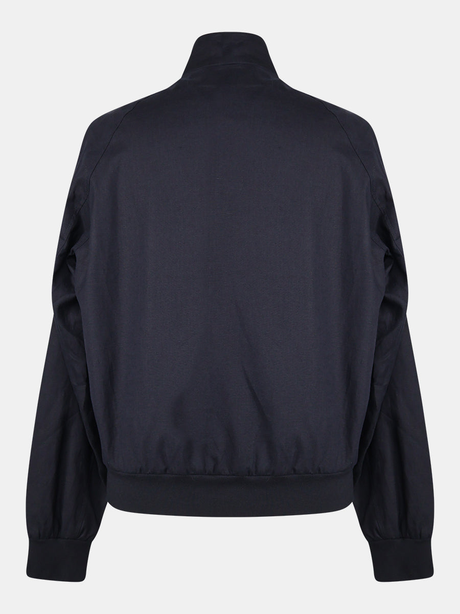Navy Mason Linen Bomber