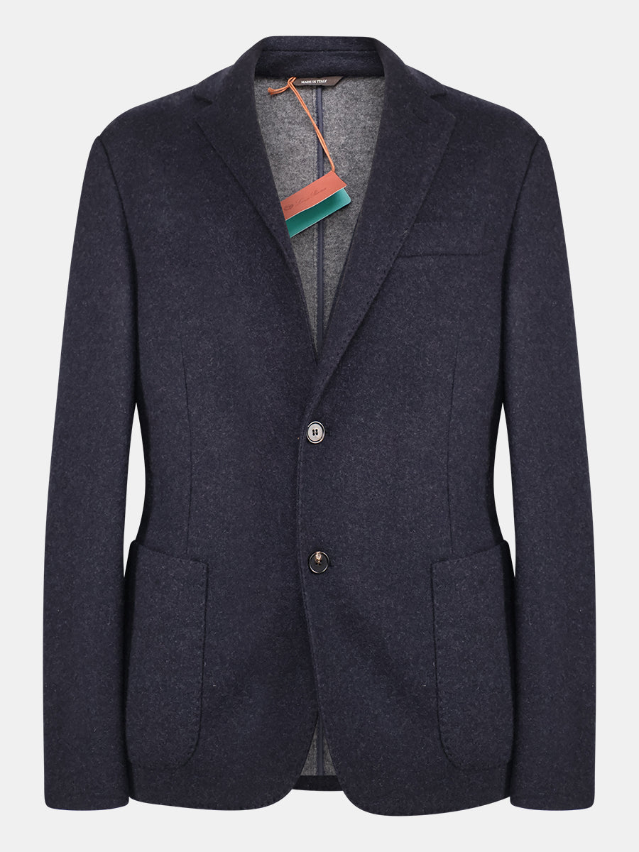 Navy Novalis Cashmere Jersey Jacket