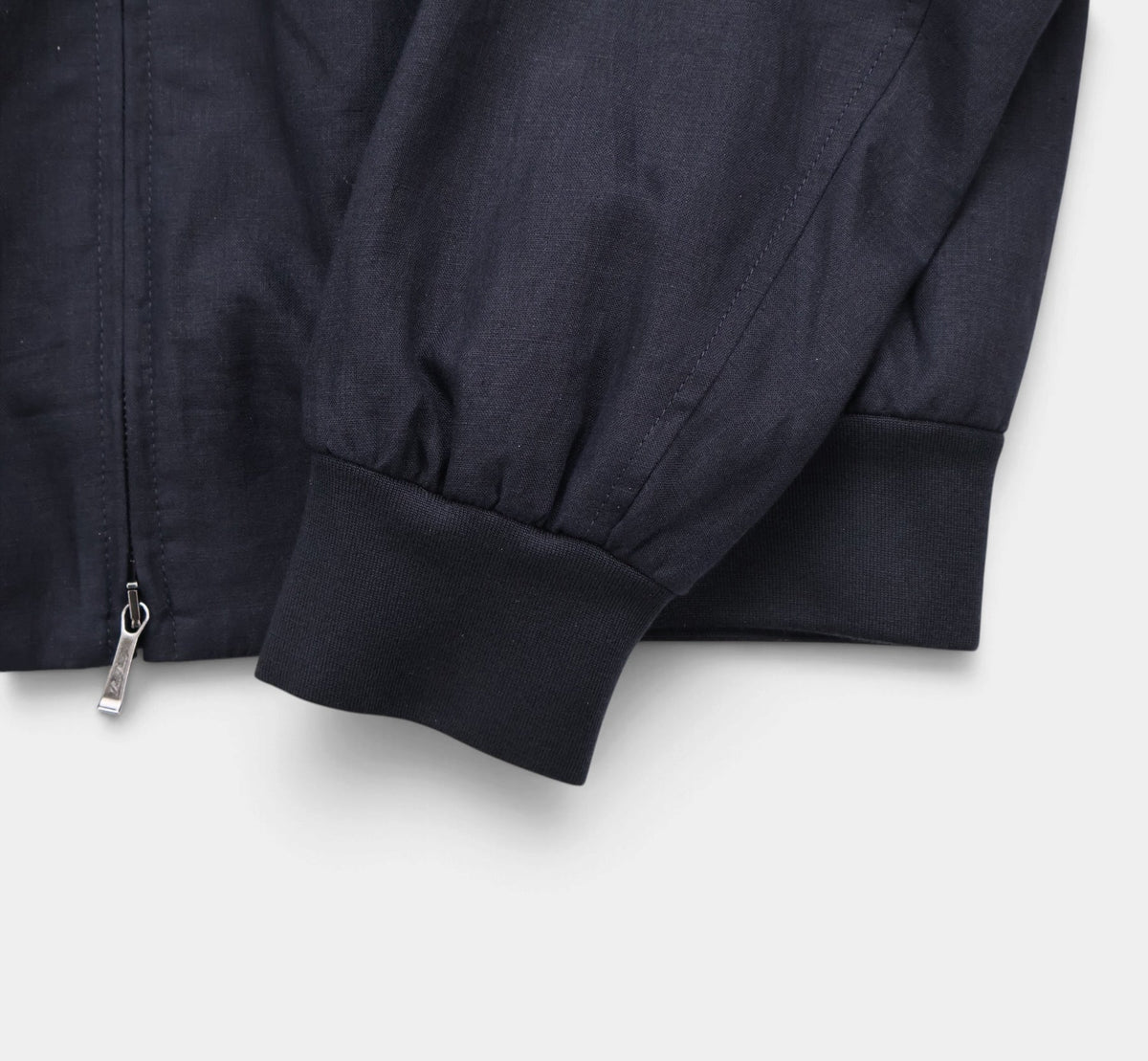 Navy Mason Linen Bomber