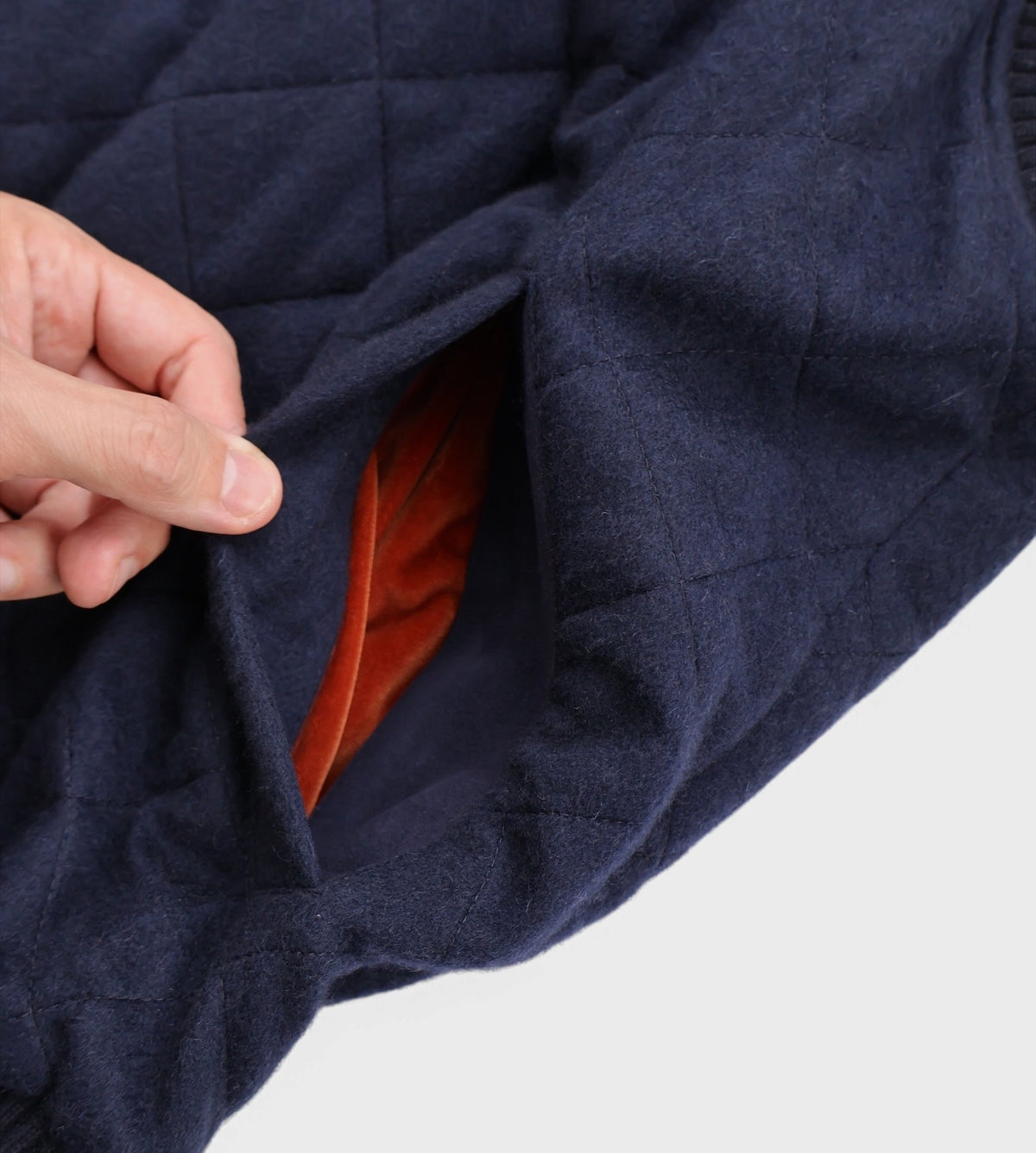 Navy Quilted Carry Cashmere Gilet