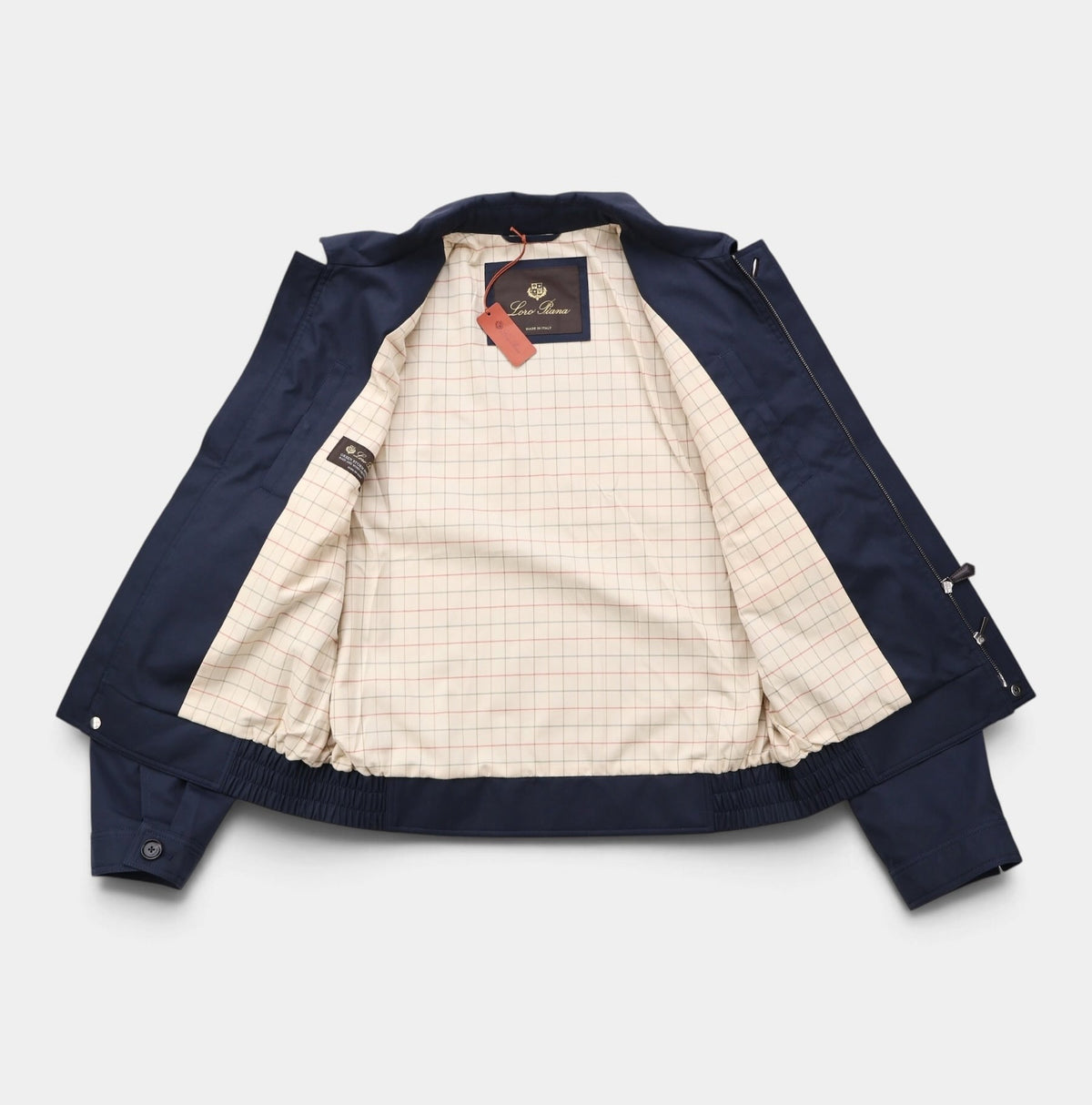 Navy Mavis Cotton/Silk Bomber