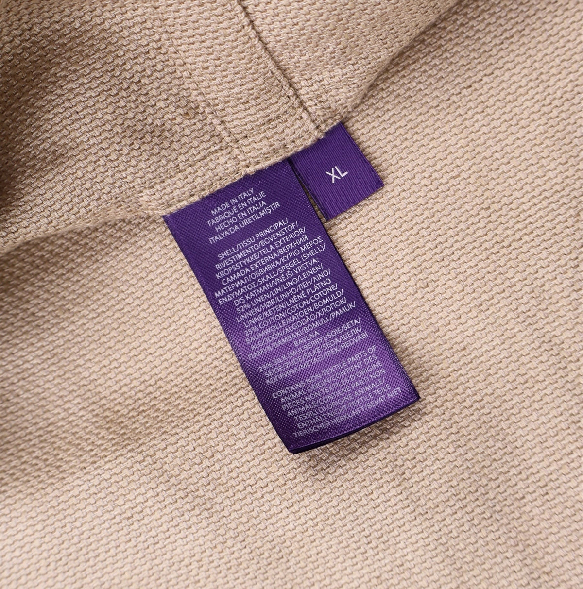 Beige Burnham Linen Cotton Silk Jacket