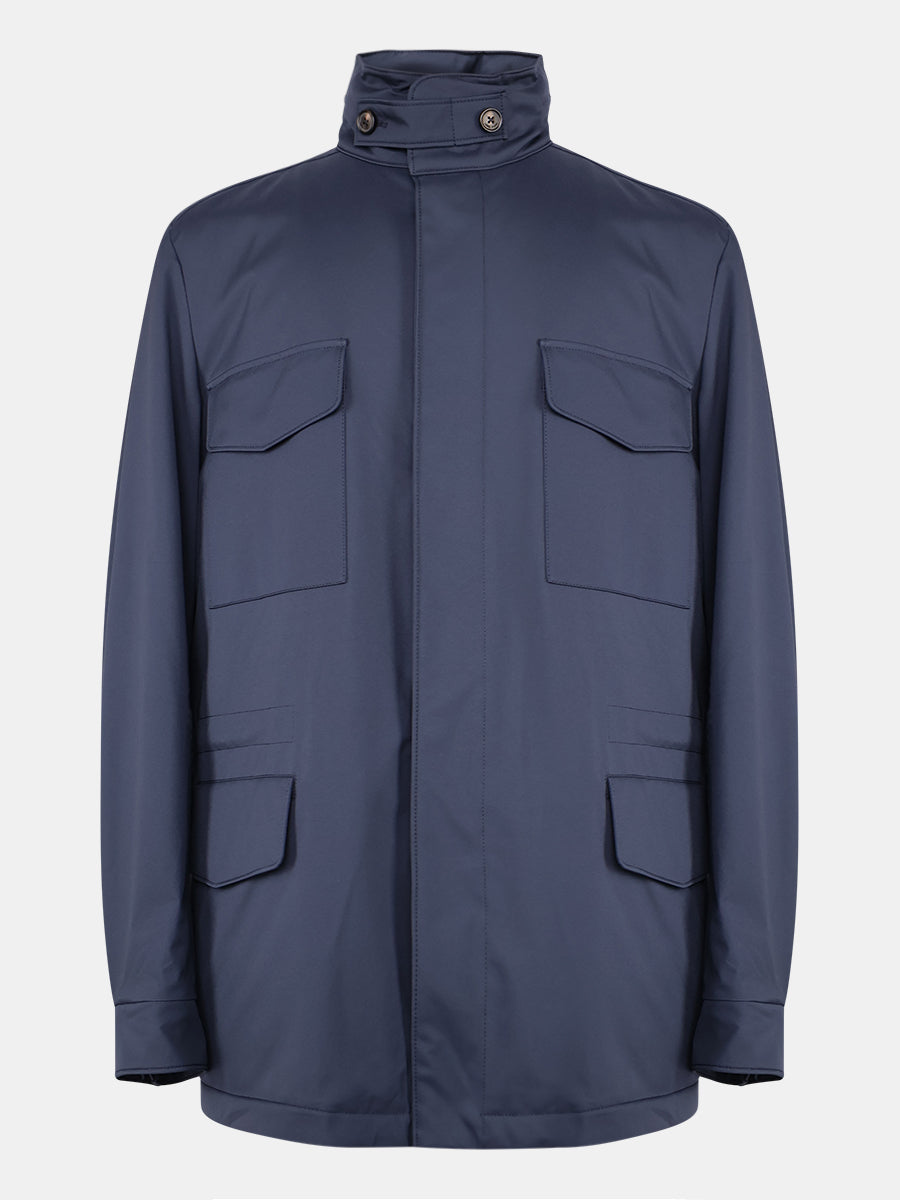 Navy Windmate Traveller Cashmere Jacket