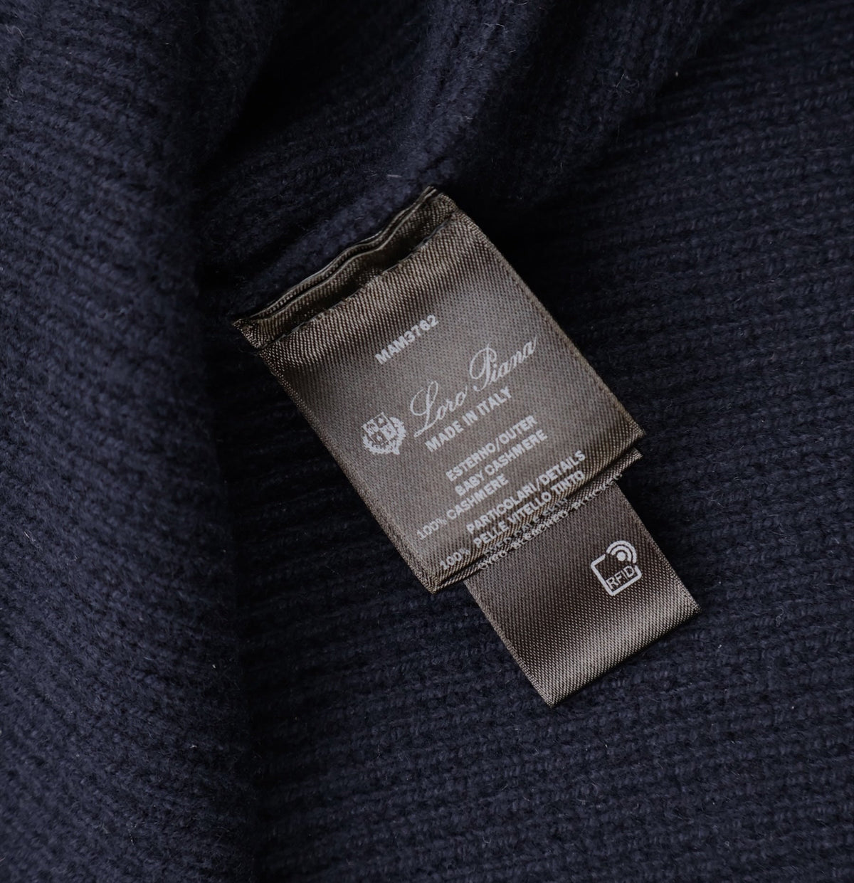 Navy Castorino Baby Cashmere Half-Zip Bomber