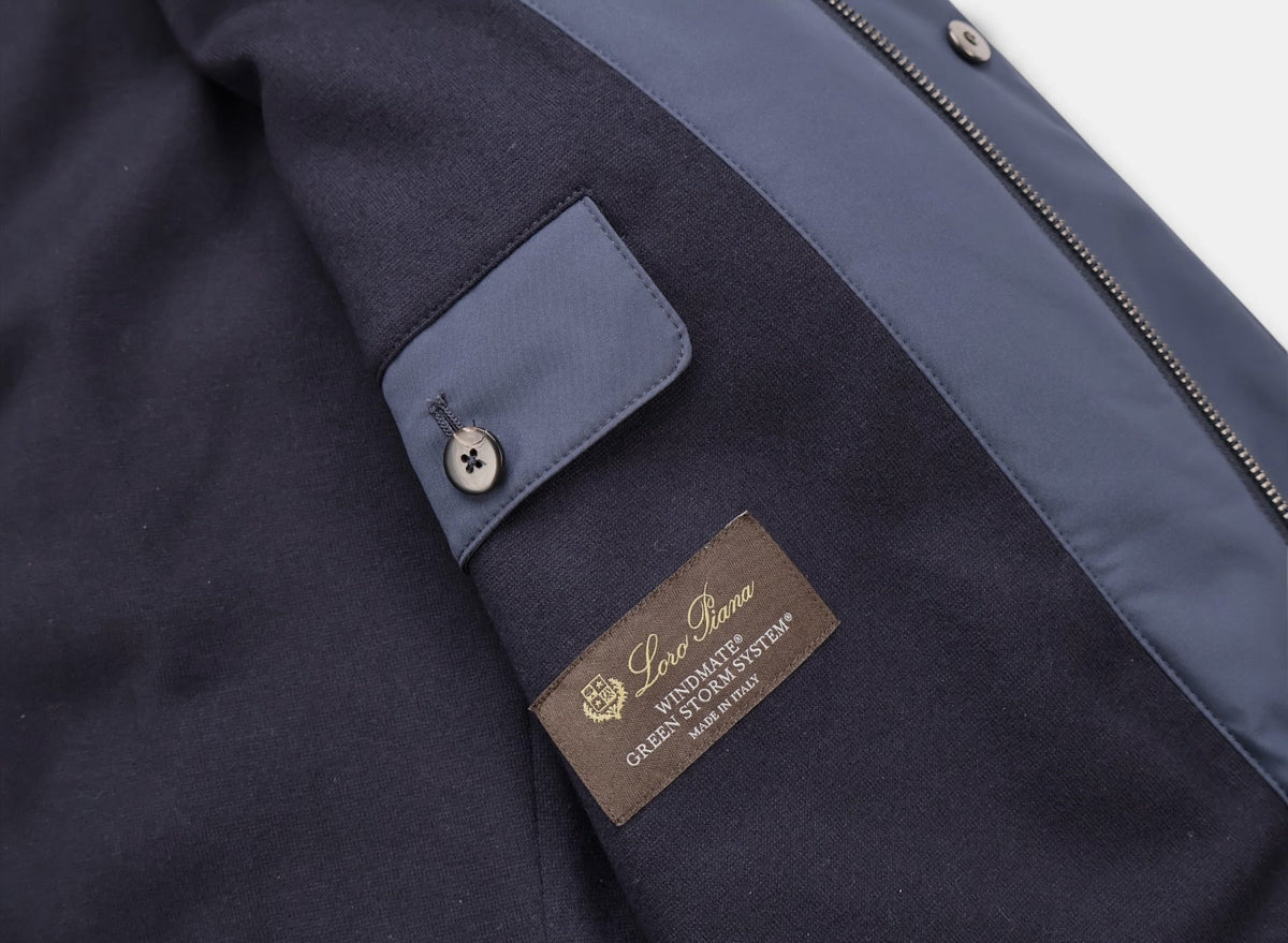 Navy Windmate Traveller Cashmere Jacket
