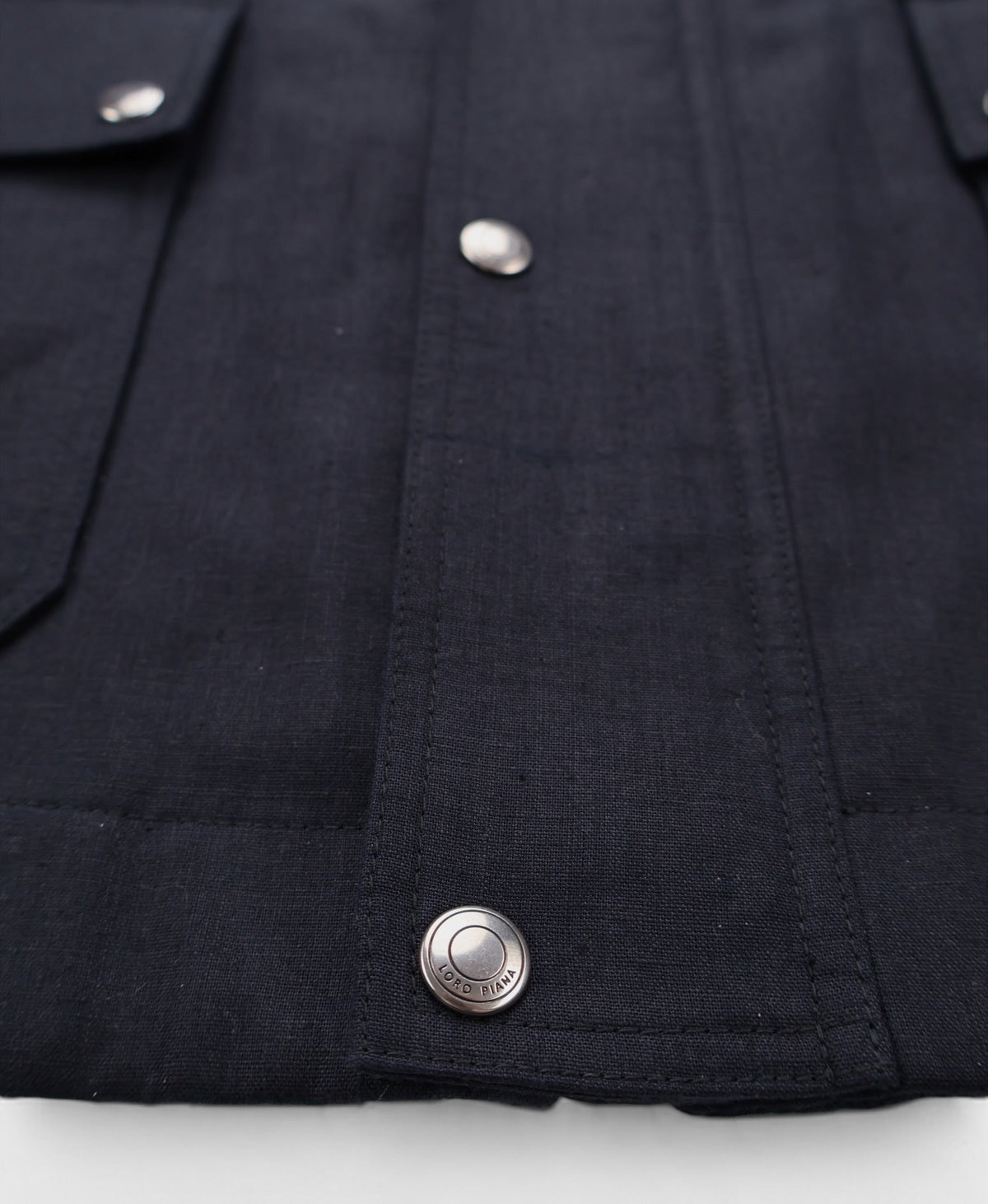 Navy Kody Linen Blouson Jacket
