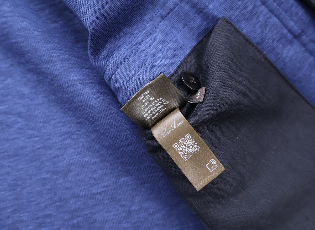 Navy Kody Linen Blouson Jacket